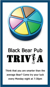 Black Bear Pub hosts weekly trivia nights