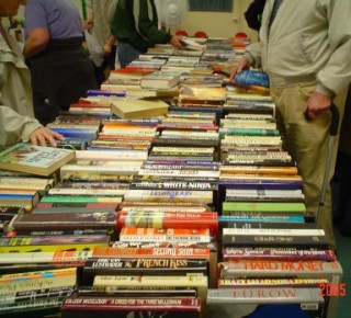 Wintry weather perfect for library book sale