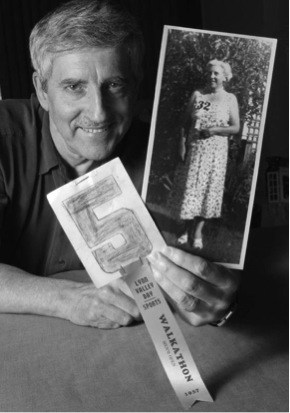 MOM’S SECRET WEAPON – Len Corben (above) recalls the 1957 Lynn Valley Day when his mother, Lillian Corben, copped first place in the senior women's racewalk with an unusual finishing kick.